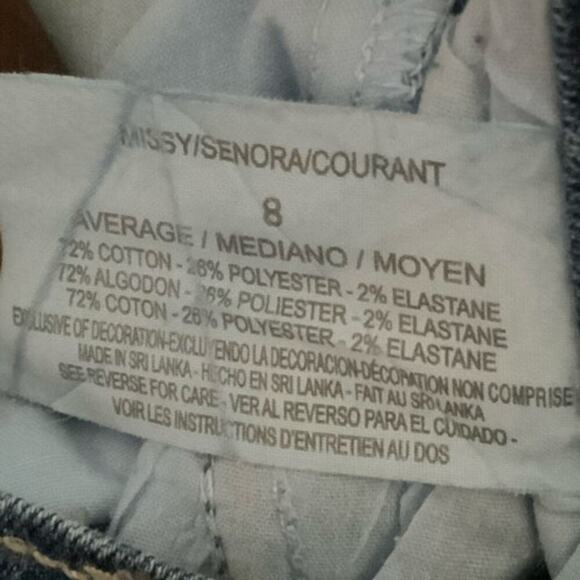 Gloria Vanderbild Amanda Jeans Women 8 High Rise Straight Stretch Mid Wash Denim - Picture 9 of 9